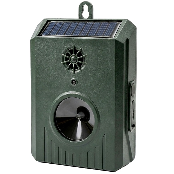 2er-Set Solar Ultraschall Vogelvertreiber, Mobile Taubenabwehr, IP54 wasserdicht, Intervall-Schaltung gegen Gewöhnung, 8-35 kHz Taubenschreck Set