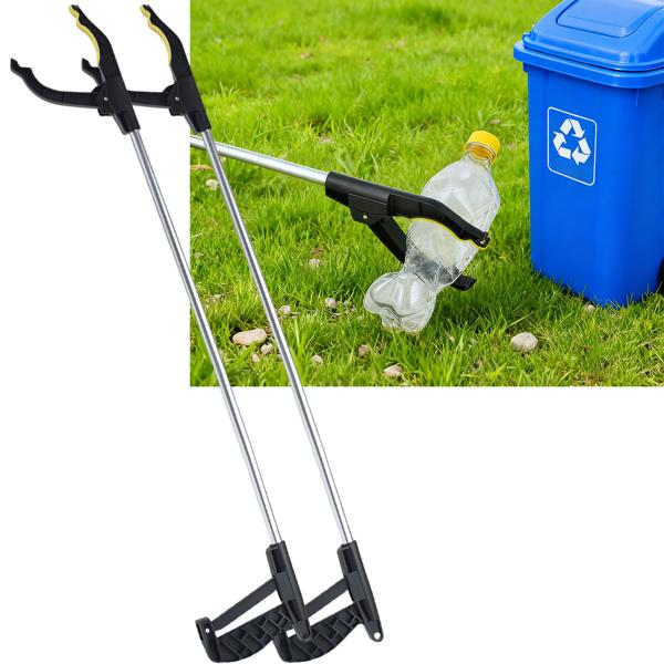 2er-Set  Greifarm 76 cm – Ergonomische Greifzange mit Magnetspitze und 360° drehbarem Kopf – Für Senioren, Aufheben, Müllsammler, den Garten & mehr