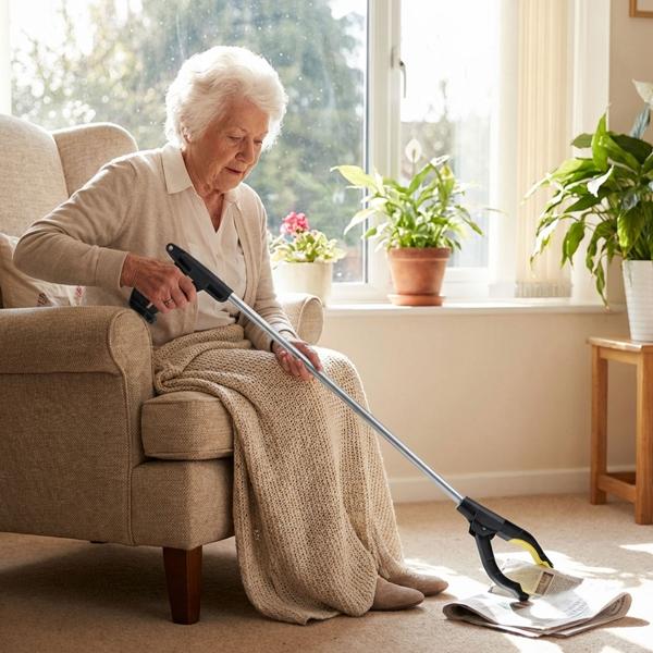 2er-Set  Greifarm 76 cm – Ergonomische Greifzange mit Magnetspitze und 360° drehbarem Kopf – Für Senioren, Aufheben, Müllsammler, den Garten & mehr