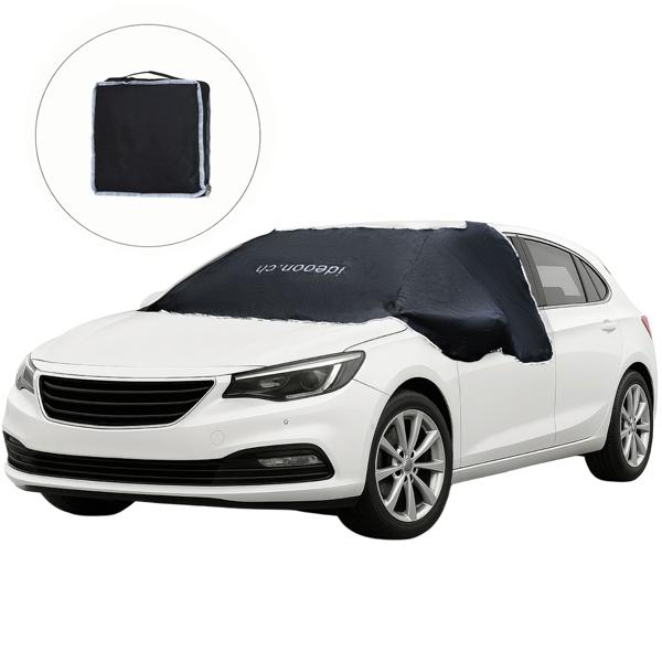 Autoscheibenabdeckung mit Seitenscheibenschutz 270 x 94 cm – Optimaler Schutz vor Eis, Schnee, Hitze, stabile Magnet-Befestigung - Nie mehr Eiskratzen