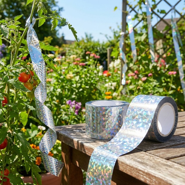 2er-Set Vogelschutzband Reflektierend 45m x 5cm - Effektive Vogelabwehr durch Lichtreflexion und Bewegung - Chemiefreie Abwehrstreifen für Garten und Balkon