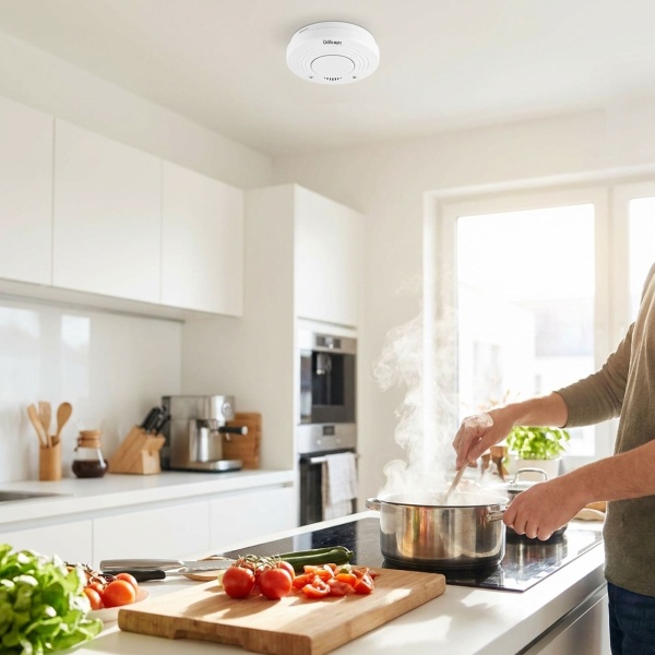 Premium Rauchmelder mit 10 Jahren Batterielebensdauer - Zertifiziert nach DIN EN 14604 mit extra lautem 85dB Alarmsignal und Lithium Batterie