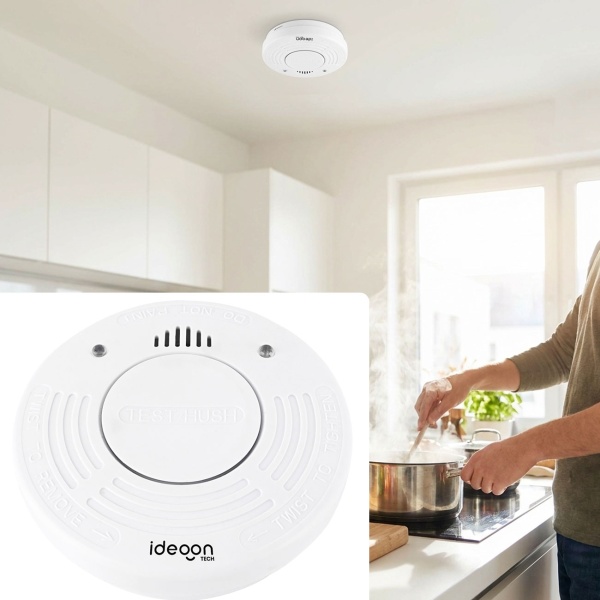Premium Rauchmelder mit 10 Jahren Batterielebensdauer - Zertifiziert nach DIN EN 14604 mit extra lautem 85dB Alarmsignal und Lithium Batterie