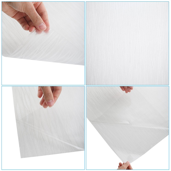 2er-Set 3D Sichtschutzfolie Wellendesign für Fenster 45x200 cm - Statisch haftende Blickschutzfolie mit UV-Schutz  - Wiederverwendbare Dekofolie