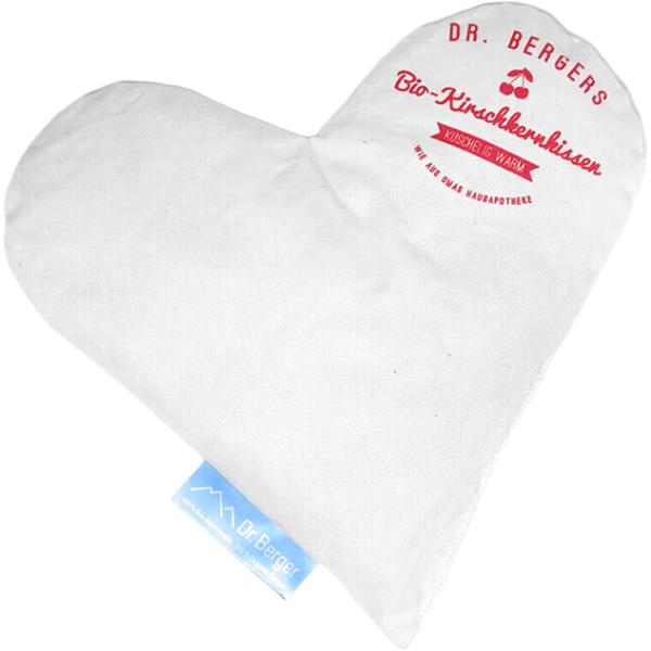 Bequemes Bio-Kirschkernkissen, Herzform 23x23cm: Natürliches Wärme- & Kältekissen für Nacken, Schulter, Rücken; Sanfter Kissenbezug aus Bio-Baumwolle
