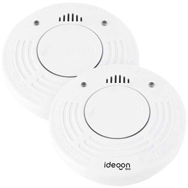 2er-Set Premium Rauchmelder mit 10 Jahren Batterielebensdauer - Zertifiziert nach DIN EN 14604 mit extra lautem 85dB Alarmsignal und Lithium Batterie
