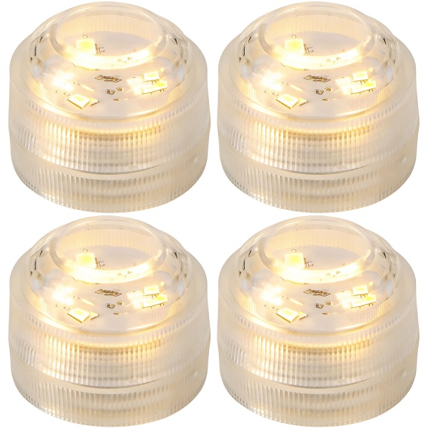 16er-Set LED-Teelichter warmweiss, IP68 wasserdicht für Pool, Badewanne, Dekoschale, Unterwasser-Licht, Garten-Deko - tauchbar & stimmungsvoll