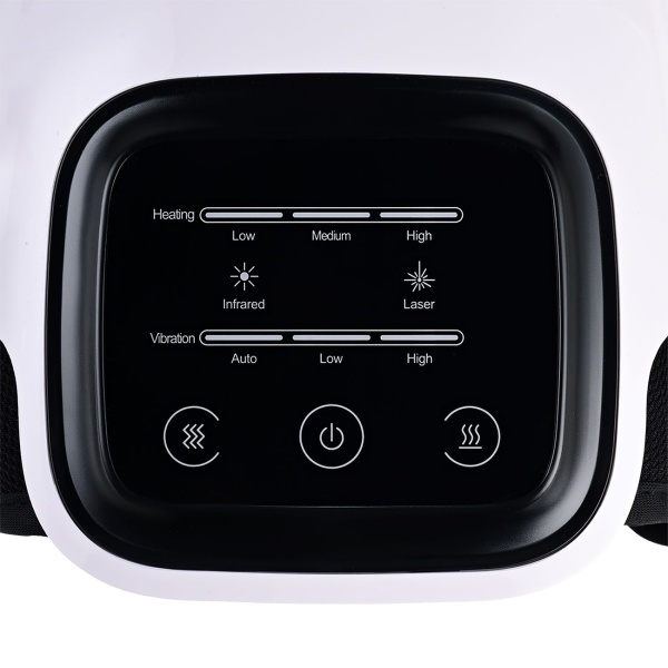 Wellness Akku-Knie-Massagegerät mit Infrarot-Wärme, Kaltlaser & Vibration – Entspannend, wohltuend & kabellos mit modernem LED-Touch-Display