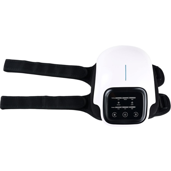 Wellness Akku-Knie-Massagegerät mit Infrarot-Wärme, Kaltlaser & Vibration – Entspannend, wohltuend & kabellos mit modernem LED-Touch-Display