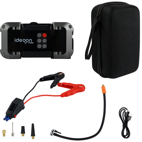 Leistungsstarke 2in1 Kfz-Starthilfe und Kompressor – Zuverlässige 18.000mAh Powerbank mit integrierter 150 PSI Luftpumpe, LCD Display