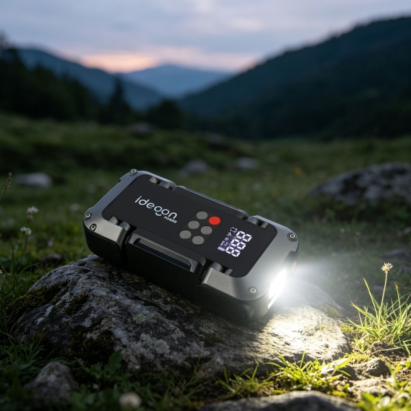 Leistungsstarke 2in1 Kfz-Starthilfe und Kompressor – Zuverlässige 18.000mAh Powerbank mit integrierter 150 PSI Luftpumpe, LCD Display