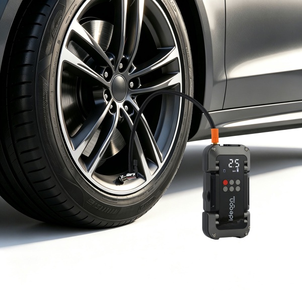 Leistungsstarke 2in1 Kfz-Starthilfe und Kompressor – Zuverlässige 18.000mAh Powerbank mit integrierter 150 PSI Luftpumpe, LCD Display