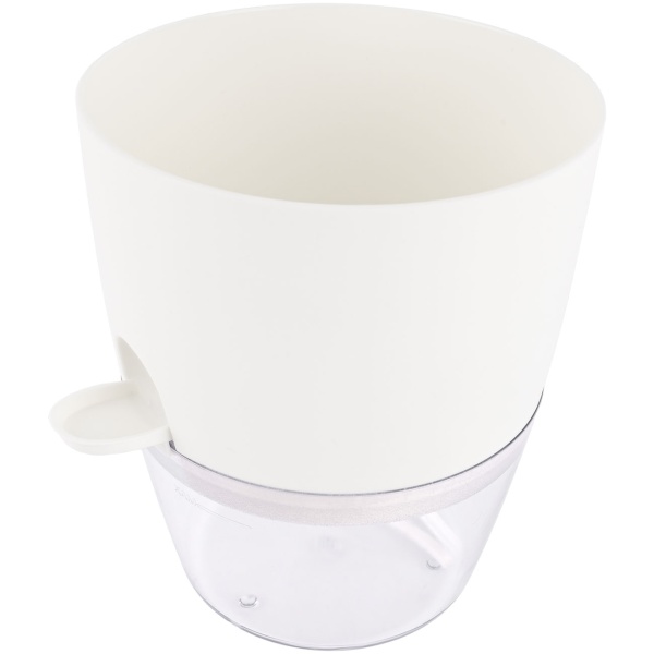 6er-Set Blumentopf selbstbewässernd 18.5cm aus Kunststoff: modernes Pflanzgefäss mit Bewässerungssystem - Wasserspeicher & Docht für Zimmerpflanzen