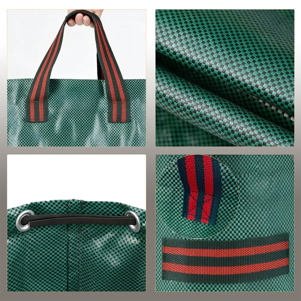 2er-Set XL Garten Abfallsack, je 272  Liter, Ø 67 x 76 cm - stabile Grünschnittsäcke mit Doppelboden, faltbar, ideal für Grünschnitt, 150gsm Polypropylen