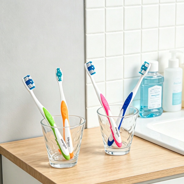 Zahnbürsten 12er-Pack mit Zungenreiniger – Ultra-Soft Handzahnbürsten Set in 4 Farben für die Familie – Rutschfester Griff für optimale Pflege