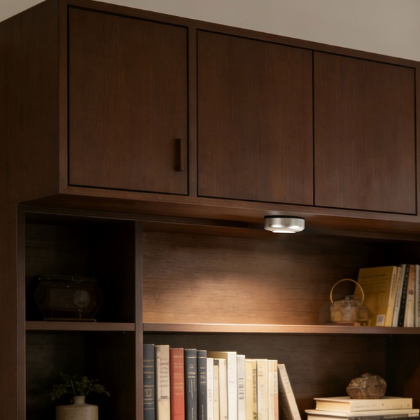 Helle LED-Unterbauleuchten 6er-Set mit Touch-Control, batteriebetriebene Schrankleuchten, selbstklebend - kabellose Push-Lights für Schränke