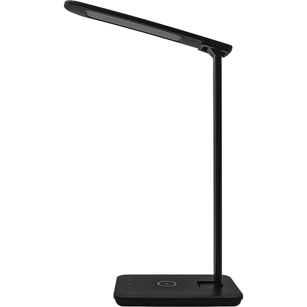 LED Schreibtischlampe mit Ladestation - Tischleuchte 3000-7000K, Touch-Steuerung, 10W QI Wireless Ladestation - Für Büro/Home Office & Nachttisch