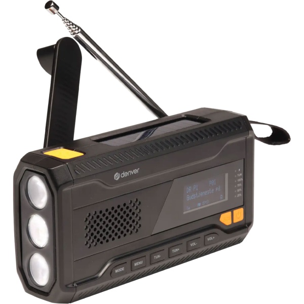DAB+/FM Solar Kurbelradio mit SOS-Funktion & Warnmeldungen: 2000mAh Powerbank, Taschenlampe, Akku & USB - Ideal für Outdoor, Camping & Vorsorge