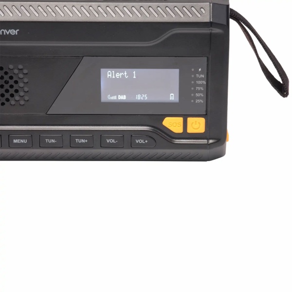 DAB+/FM Solar Kurbelradio mit SOS-Funktion & Warnmeldungen: 2000mAh Powerbank, Taschenlampe, Akku & USB - Ideal für Outdoor, Camping & Vorsorge