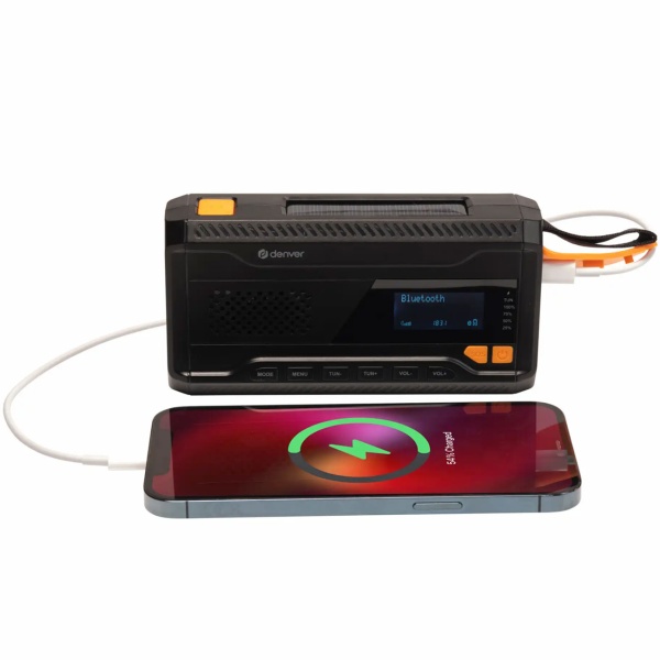 DAB+/FM Solar Kurbelradio mit SOS-Funktion & Warnmeldungen: 2000mAh Powerbank, Taschenlampe, Akku & USB - Ideal für Outdoor, Camping & Vorsorge