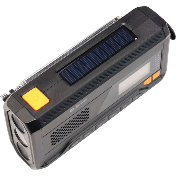 DAB+/FM Solar Kurbelradio mit SOS-Funktion & Warnmeldungen: 2000mAh Powerbank, Taschenlampe, Akku & USB - Ideal für Outdoor, Camping & Vorsorge
