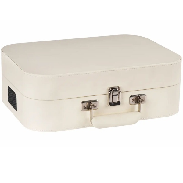 Kofferplattenspieler mit PC-Aufnahmesoftware Weiss: Plattenspieler & Schallplatten-Digitalisierung, RCA, AUX, USB - das perfekte Vinyl Erlebnis