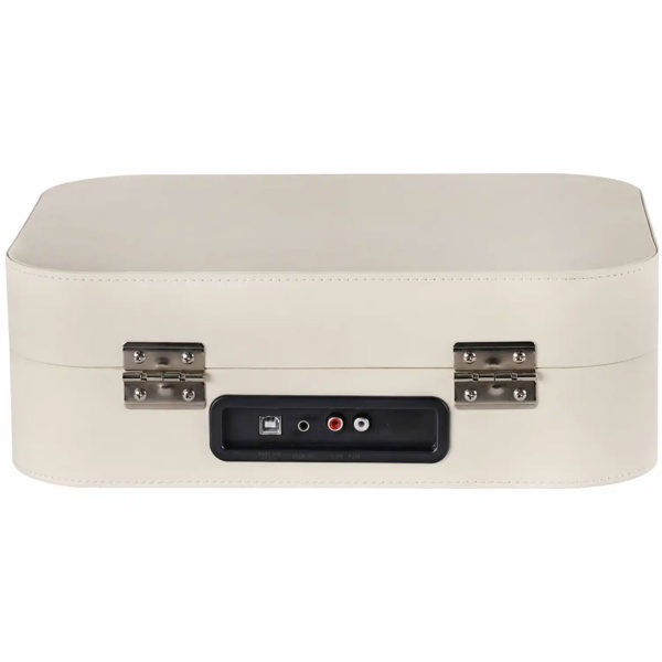 Kofferplattenspieler mit PC-Aufnahmesoftware Weiss: Plattenspieler & Schallplatten-Digitalisierung, RCA, AUX, USB - das perfekte Vinyl Erlebnis