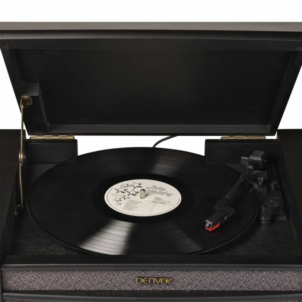 Edles Retro Musikcenter – DAB+ UKW Radio, Plattenspieler, Kassettendeck, CD, USB-Recorder & AUX - Nostalgische HiFi-Anlage mit sattem Sound