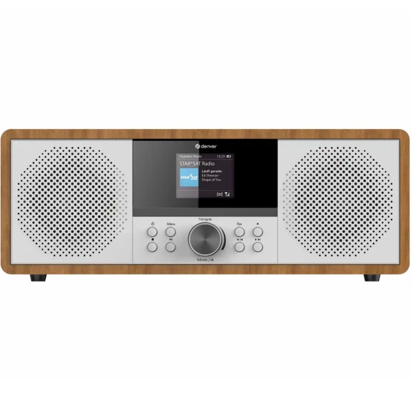 Kompaktes Musiksystem in Holz-Optik: Edles Internetradio, DAB+/FM, CD, Bluetooth & 2x100W – Kraftvoller HiFi-Genuss im modernen Gehäuse