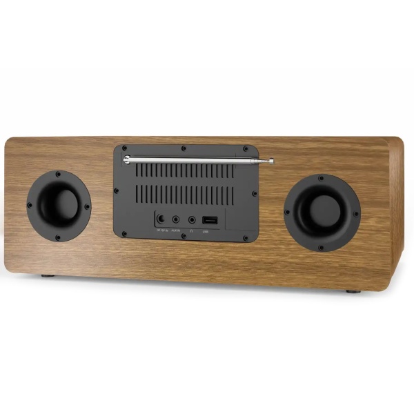 Kompaktes Musiksystem in Holz-Optik: Edles Internetradio, DAB+/FM, CD, Bluetooth & 2x100W – Kraftvoller HiFi-Genuss im modernen Gehäuse