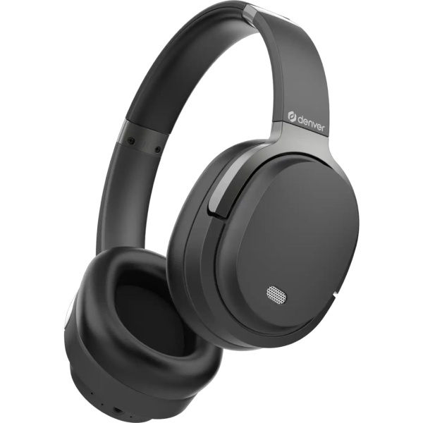 Bluetooth Over-Ear Kopfhörer Schwarz mit ANC - Active Noise Cancelling: Headset mit Mikrofon & AUX - Perfekt für Reise, Büro, Homeoffice 