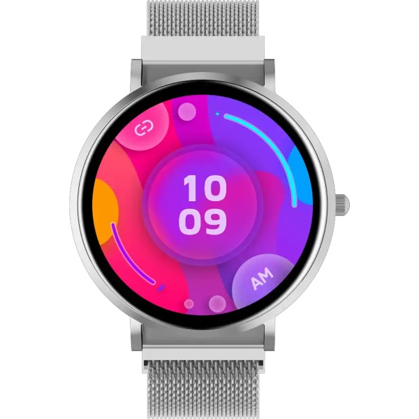 Bluetooth Smartwatch Silber, 1.32" Amoled Display: IP68 Wasserfest, Blutdruck/Pulsmesser/SpO₂/Stress Sensor - Perfekt für Sport, Anrufe & Fitness