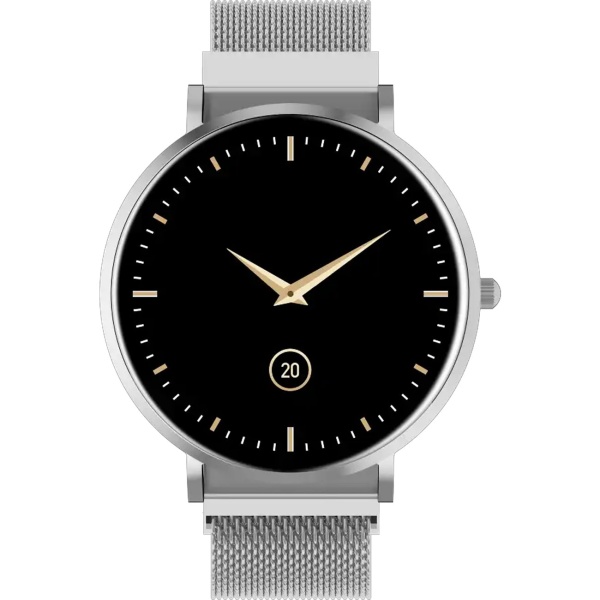 Bluetooth Smartwatch Silber, 1.32" Amoled Display: IP68 Wasserfest, Blutdruck/Pulsmesser/SpO₂/Stress Sensor - Perfekt für Sport, Anrufe & Fitness