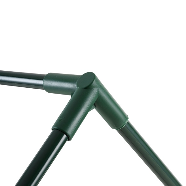 Folien-Gewächshaus 120x60x60 cm, Tomatenhaus mit A-Dach, 16mm verzinkter Stahl, 140g/m² PE-Folie, UV-Schutz & 2 Fenster mit Reissverschluss