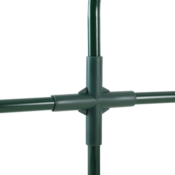 Folien-Gewächshaus 120x60x60 cm, Tomatenhaus mit A-Dach, 16mm verzinkter Stahl, 140g/m² PE-Folie, UV-Schutz & 2 Fenster mit Reissverschluss