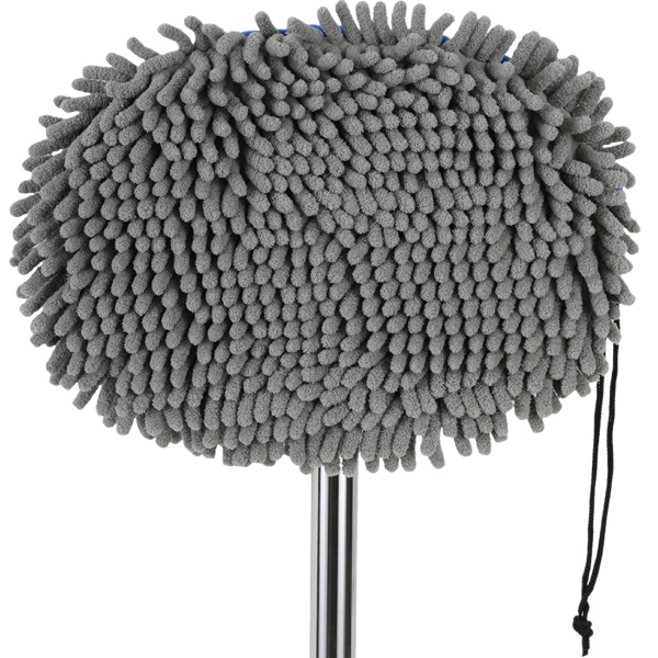 Multifunktions-KFZ Wischmopp mit 160cm Teleskopstange, 180 Grad Gelenk & 2 Chenille Mikrofaser Aufsätzen für PKW, LKW, Wohnmobil & Wohnwagen