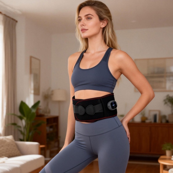 Beheizbarer Rücken-Wärmegürtel mit Massage, Akku-Heizgürtel für Lendenbereich, 5 Stufen, 152cm, kabellos, entspannend & wohltuend, USB-C