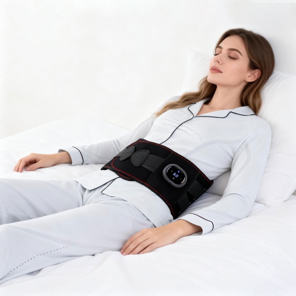 Beheizbarer Rücken-Wärmegürtel mit Massage, Akku-Heizgürtel für Lendenbereich, 5 Stufen, 152cm, kabellos, entspannend & wohltuend, USB-C