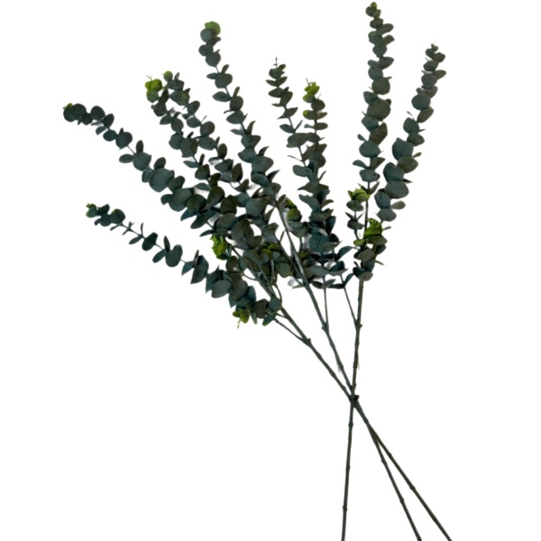 Edle Kunstpflanze Eukalyptuszweige 80cm – Realistische Dekozweige ideal für Vase & Kranz – 3er Bund wie echt & langlebig