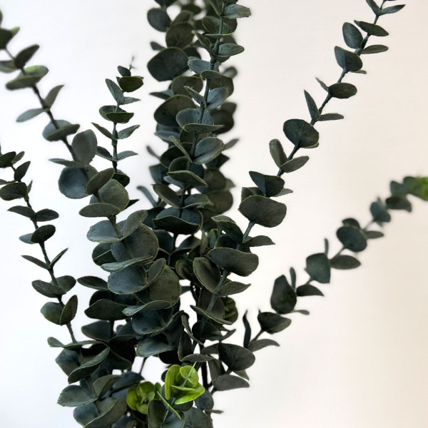 Edle Kunstpflanze Eukalyptuszweige 80cm – Realistische Dekozweige ideal für Vase & Kranz – 3er Bund wie echt & langlebig