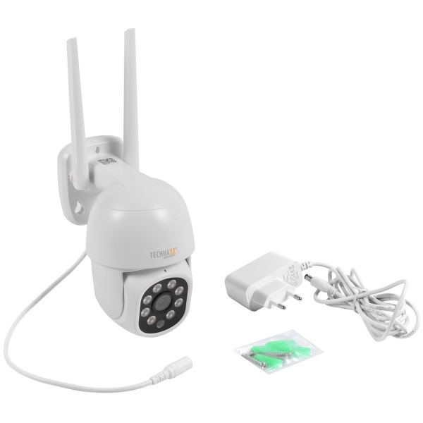 Mini WLAN Outdoor-Kamera: Schwenkbare Full-HD 3MP Überwachungskamera, 5,8 GHz, App-Steuerung, Farbnachtsicht, IP65 Wetterfest, 2-Wege Kommunikation