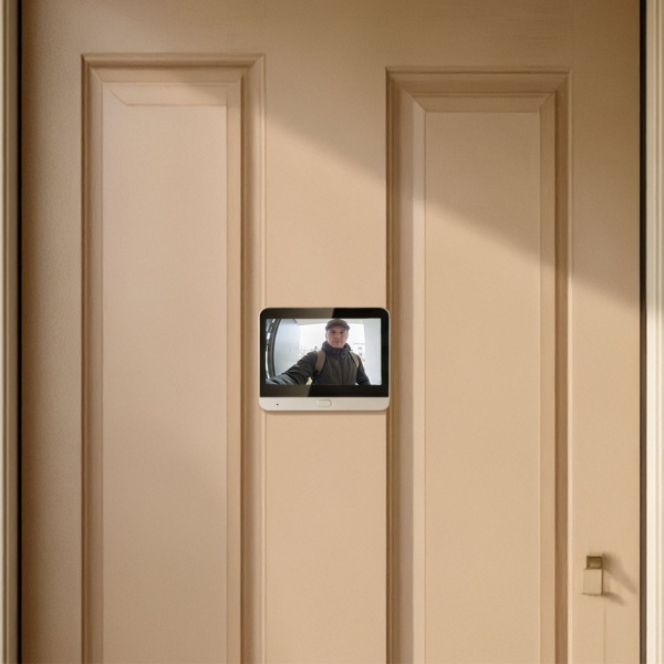 WLAN Türspion mit Kamera, 3MP Video, 4,3 Zoll LCD Display, Klingel, Nachtsicht, Bewegungsmelder, Türsprechanlage mit 2-Wege-Audio