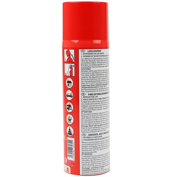 2er-Set Feuerlösch Spray (500ml) für Küche, Haus, Camping – Universal Feuerlöscher, Einfache Bedienung, Kühlt effektiv, Geprüft nach BS 6165:2002 – Maximale Sicherheit