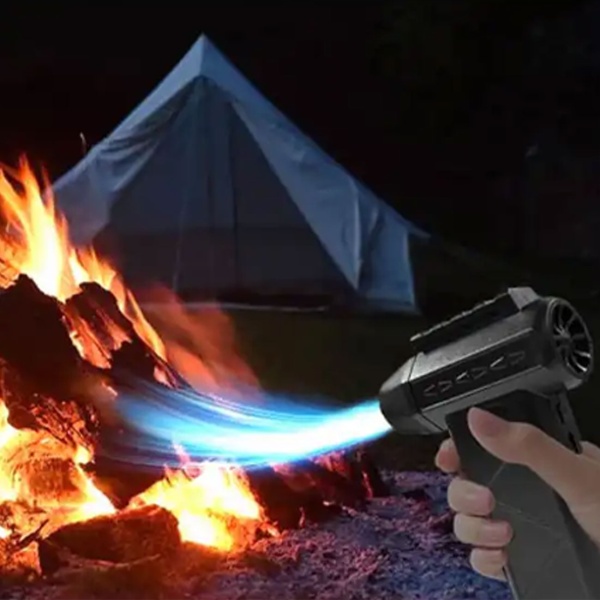 Akku Handgebläse 110.000 U/min, starker Mini Laubbläser mit USB-C & LED, 6000mAh Air Duster Staubgebläse für PC, Auto, Tastatur Reinigung, u.v.m.