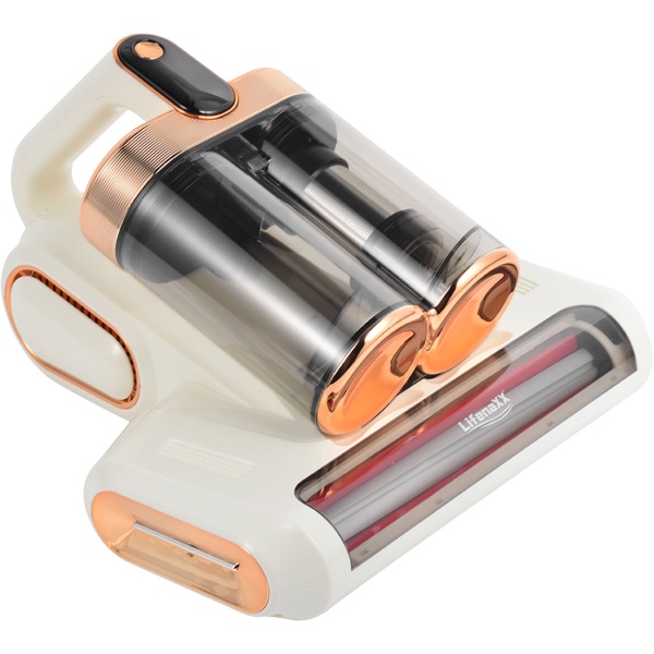 Kabelloser Milbenstaubsauger mit UV-C Licht & 10kPa Saugkraft, Akku Sauger gegen Milben für Matratzen, mit Klopffunktion