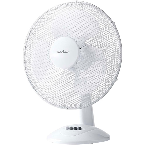 Leistungsstarker Tischventilator Weiss – Ventilator mit Oszillation & 3 Stufen – 45W Ventilator, ideal für Büro & Home Office