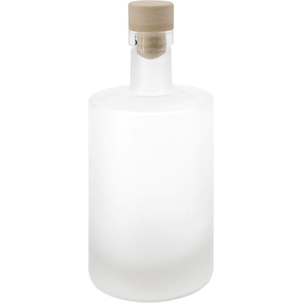 12er Set Glasflaschen 500ml mit Korkenverschluss - Matte Likörflaschen aus Glas zum Befüllen & Lagern, wiederverwendbar