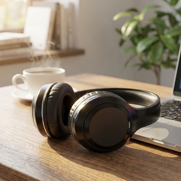 Bluetooth 5.3 Headset: ANC Funk Kopfhörer, 20h Akku, HiFi Sound, MicroSD & AUX, für Sport & Office, kräftiger Bass, Over-Ear Design