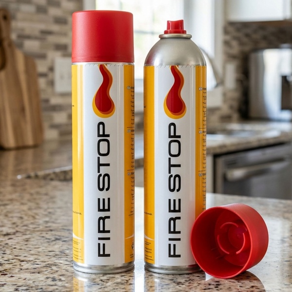 2er-Set Feuerlöschspray Firestop, Brandklasse A/F, Fluorfrei, 600ml, Fettbrandlöscher für Speiseöl bis 5L – Kompakt & Sicher, 5A 5F