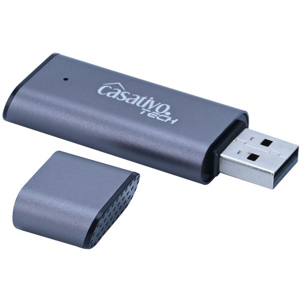 2-in-1 Digitaler Voice Recorder & USB-Stick 8GB – Diktiergerät mit Geräuschaktivierung, 20h Aufnahmezeit, Status-LEDs